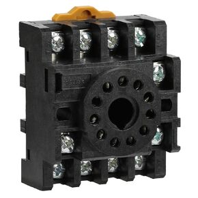 11 Pin Delay Timer Relay Socket Base, PF113A Power Relay Socket Base Holder Screw Terminals DIN Rail Mount for JQX-10F JTX-2C Time Relay,Relay Base Socket 11 Pin Power Timer Relay Socket Base Holder
