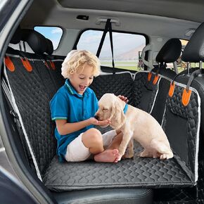 Back Seat Extender,Dog Car Seat Cover,Waterproof Pet Hammock Travel Bed,Durable Camping Air Mattress,Non Inflatable Car Bed Mattress Easy Clean for Car SUV Truck (Black)