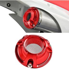 Canitu Exhaust Tip,Motorcycle Billet Aluminum Power Tip with Spark Arrestor Screen Replacement for Honda CRF50/CRF70/CRF80/CRF100/CRF110 Models (Red)