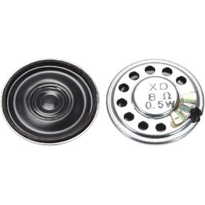 uxcell 0.5W 8 Ohm DIY Magnetic Speaker 27mm Round Shape Replacement Loudspeaker for Building Intercom 2pcs