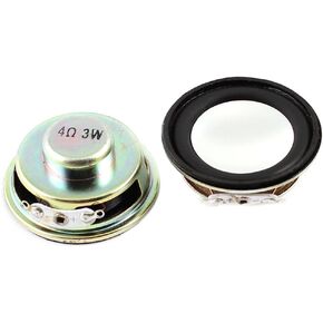 uxcell 3W 4 Ohm Metal Housing Round Magnet Speaker Loudspeaker 2Pcs