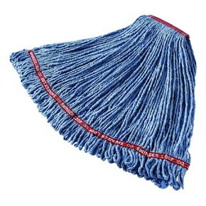 Rubbermaid Commercial Products FGC11206WH00 Swinger Loop Wet Mop, Medium, 1" Green Headband, White (Pack of 6)