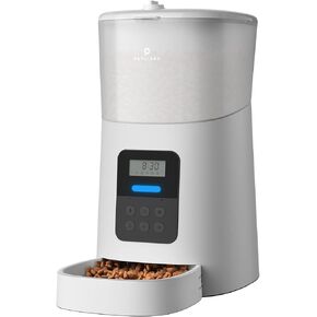 PETLIBRO Automatic Cat Feeder, 6L Auto Pet Cat Dry Food Dispenser with Clog-Free Design, Low Food LED Indication, 0-50 Portion Control for 1-6 Meals Daily, 10s Voice Recorder for Small & Medium Pets