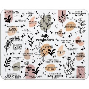 OFlich Boho Mental Health Awareness Daily Reminder Inspirational Quotes Mousepad 9.5×7.9 Inch Non-Slip Rubber Base Square Mouse Pads for Computers Laptop Office Home Dorm Desk Decor