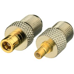 Eightwood SMB to F RG6 Coax Antenna Adapter Conversion kit 2pcs Compatible with Satellite Sirius XM Radio
