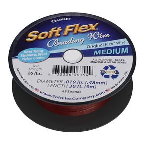 Soft Flex 49 Strand Beading Wire - Medium 0.19 Diameter - 30 Feet Nylon Design Wire