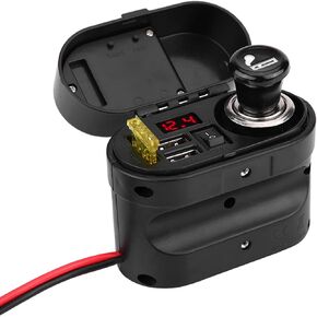 Motorcycle Usb Charger,Motorcycle 12V Cigarette Lighter With Element,Waterproof Motorcycle Dual USB Phone GPS Adapter W Cigarette Lighter Socket Voltage