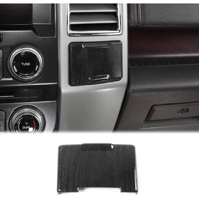 Voodonala Black Wood Grain Central Electrical Outlet Socket Trim Smoking Lighter Hole Cover for Ford F150 2015-2020