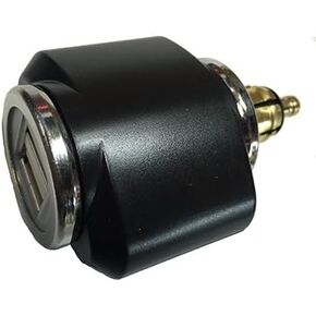 3.3 Amp Hella DIN Plug to Dual Port USB Charger Shorty Socket, Compatible with BMW Motorcycles