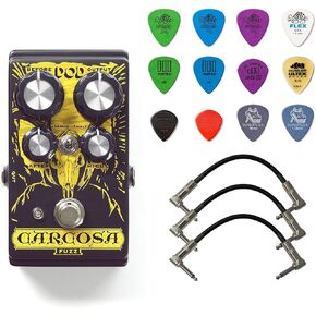 Digitech DOD Carcosa Fuzz Pedal Bundle with 3 Patch Cables and Dunlop Pick Pack