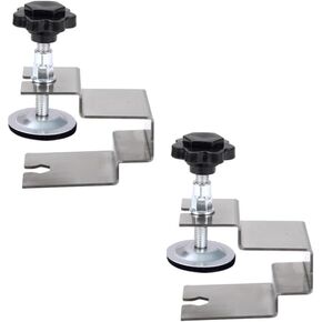 2 Pack Drawer Front Installation Clamps, Home Improvement Smooth Woodworking Hardware Jig Accessories Universal Stainless Steel Cabinet Installation Clamps Fasten Stable Drawer Fixing Clips
