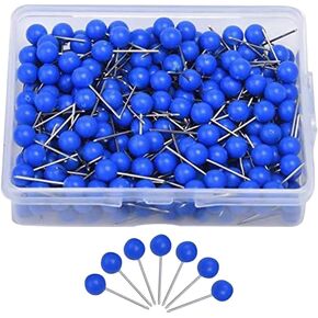 300 Pcs 5 mm Round Head Thumb Tacks Small Size Map Tacks Push Pins Decorative Craft Push Pin Bulletin Cork Board Tacks Photo Hanging Push Pin Black
