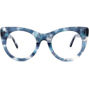 Zeelool Stylish Acetate Cat Eye Blue Light Blocking Glasses for Women Men Starry WA671325