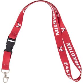 Desert Cactus Eastern Washington University Lanyard EWU Eagles Car Keys ID Badge Holder Keychain Detachable Breakaway Snap Buckle (Red)