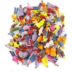NUOBESTY 100pcs Multicolor People Figures Mold Miniature Human Figures People Figures Scale 1: 150 Decorative Door Knob Hanger Mini Figurine Puppet Sand Table