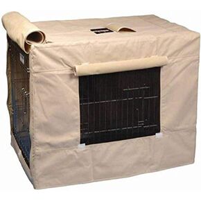 PRECISION PET PRODUCTS Indoor Outdoor Crate Cover for Size 3000 Crates Tan (Pack of 2)