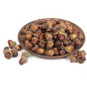 Sewroro Acorns 60pcs Artificial Acorns Bulk Small Artificial Acorn Decor Fake Nutty Craft Acorns for DIY Crafting, Wedding, House Decor Fall Vase Filler