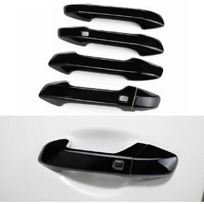 Exterior Door Handle Cover Compatible for 2019 2020 2021 2022 2023 2024 Kia K3 Forte Accessories Door Handle Protector Trim (with Smart Key Holes)