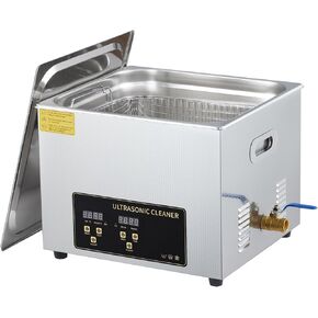 منظف ​​بالموجات فوق الصوتية، آلة تنظيف المجوهرات بالموجات فوق الصوتية بقدرة 360 وات وسعة 15 لتر مع سخان مؤقت رقمي وفولاذ مقاوم للصدأ 304 لأطقم الأسنان الزجاجية والأجزاء الصناعية ولوحة دوائر المكربن in Kuwait