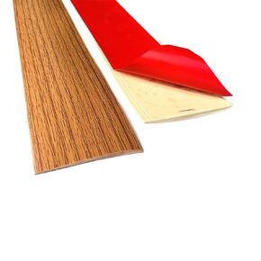 Self Adhesive Flat Floor Transition Strip, PVC Laminate Floor Strip Carpet Transition Strip Floor Threshold Divider Strips, Flooring Edge Trim (5CM/6.56FT, Yellow Oak, 1)