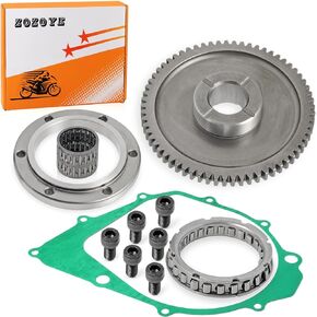 Starter Clutch Kit One Way Bearing + Gear and Gasket For YAMAHA 350 Raptor Warrior Big Bear Moto 4 YFM 350 1987-2014
