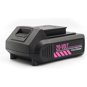 Pink Power PP202 20 Volt Replacement Battery for Drill Kit, Cordless Stick Vacuum and Cordless Electric Detail Sander