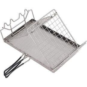 Camp Stove Toaster, Portable Folding Camp Stove Toaster, Tin Plate Bread Toaster Camping Cookware, Camp Stove Toaster Tray Rack for BBQ Party Outdoor Hiking Camping Fishing Picnic
