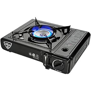 Max Gas Stove MS-2500 (Black), 8000 BTU, Camp Stove, with Carrying Case