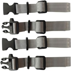 2 -Pack Backpack Chest Strap Adjustable Sternum Strap with Emergency Whistle Buckle for Camping Hiking Jogging(Silvery Grey)