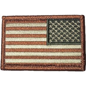 Tactical Reverse USA Flag Patch Coyote Desert Tan 2"x3" by Ranger Return (TACT-USAF-DSTN-0REV)