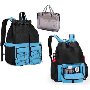 Fasrom 2 Pcs Drawstring Swim Backpack for Travel, Gym and Pool Sports