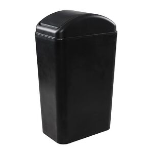 3.5 Gallon Plastic Swing Trash Can, Slim Garbage Can with Lid, White, 1 Pack