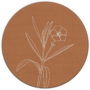 Knibeo Floral Boho Mouse Pad, Boho Office Supplies, 7.9 X 7.9 Inch Waterproof Rubber Neutral Aesthetic Mouse Pad, Minimalist Desk Accessories, Neutral Office Supplies