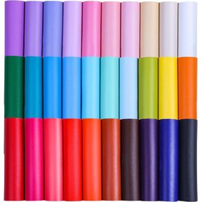 Faux Leather Sheets 30Pcs/Set 8.3" x 6" A5 Size Pastel Colors Leather Fabric Sheets Suitable for Making Bows, Leather Earrings, Hair Accessories DIY Projects (30Pcs)