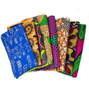 6 Random Fat Quarter Bundle/African Fabric/ 6 Quarter Pieces WB240