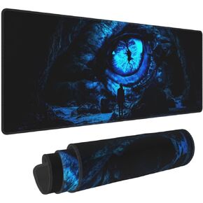 Van Gogh Wheat Field with Cypresses Mouse Pad Extended Large Gaming Mousepad XL Big Long Oversized Desk Mat Stitched Edges 31.5 X 11.8 Inch for Home Office
