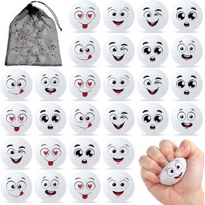 24 Pcs Mini Golf Stress Ball Bulk 1.57 Inch Foam Golf Practice Balls Golf Party Favors Stress Relief Toys Sports Stress Ball with Storage Bag for Birthday School Carnival Reward Gift