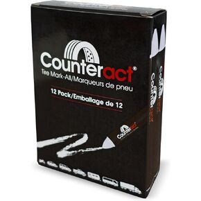 Counteract Mark-All Tire Crayon - White - 12 Pack - Long Lasting - Weather Resistant - Fade Resistant