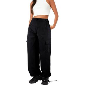 utcoco Women's High Waist Straight Leg Cargo Pants Casual Relaxed Fit Multiple Pockets Work Pants