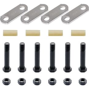 Lonffery Trailer Axle Shackle Kit (2-1/4" Trailer Shackle Straps 225), Tandem Axle Trailer Kit for Double Eye Spring (3,500 lbs-7,200 lbs Axles)