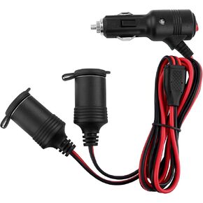 موزع ولاعة سجائر بطول 3 أقدام مع مفتاح، وسلك تمديد ولاعة سجائر من 1 إلى 2 لمنفاخ الهواء، ومكنسة كهربائية للسيارة، وإكسسوارات مقسم طاقة السيارة 12 فولت/24 فولت للسيارة والشاحنة وسيارات الدفع الرباعي (3 أقدام) in Kuwait