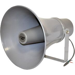Pyle Indoor Outdoor PA Horn Speaker-11 Inch 30-Watt Power Compact Loud Sound Megaphone w/400Hz-5KHz Frequency,8 Ohm,70V Transformer,Mounting Bracket,For 70V Audio System-Pyle PHSP121T