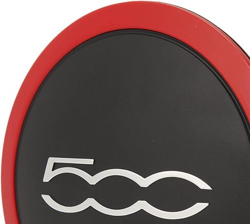 غطاء محور العجلة المركزي، أغطية محور العجلة المركزية المقاومة للحرارة مع زخرفة من الكروم 68078419AC 51884863 68078421AC 68078421AB بديل مناسب لـ 500 2012‑2022 (دائرة حمراء بيضاء in Saudi Arabia