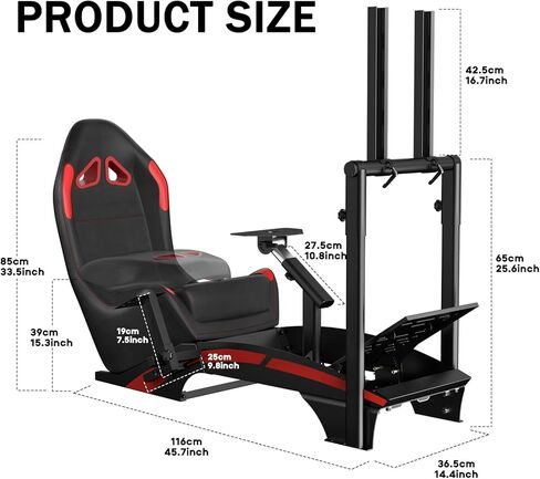 RACGTING Racing Simulator Cockpit مع حامل شاشة تلفزيون لـ G920 G29 G923، محاكي سباق قابل للتعديل لـ Thrustmaster T248X T248 T300 T150 458 TX Xbox PS5 PS4 PC in Kuwait