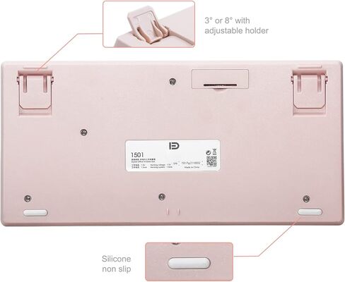 Colorful Wireless Keyboard and Mouse Combo, 2.4G USB Compact Portable and Quiet Keyboard and Mouse for PC, Laptop,Tablet,Computer, Cute Cats Yellow in Kuwait