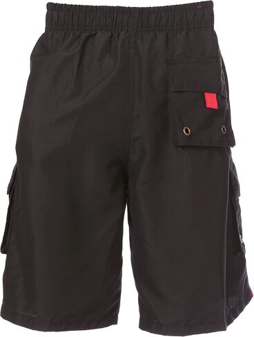Sakkas Mens Solid Color with Contrast Stripes Skate Surf Board Short Swim Trunks in Saudi Arabia