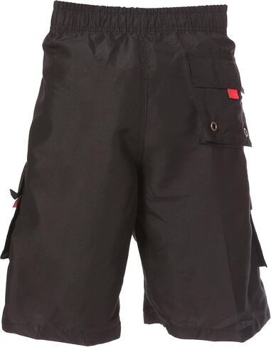 Sakkas Mens Solid Color with Contrast Stripes Skate Surf Board Short Swim Trunks in Saudi Arabia