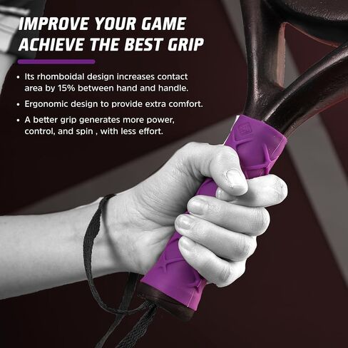 SolidGrip Padel Grip - Padel Racket Hand Grip for Handle - Better Grip, Shock Reduction, More Control - Padel Accessories Silicone Grip - Works with Any Overgrip in Saudi Arabia