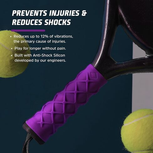 SolidGrip Padel Grip - Padel Racket Hand Grip for Handle - Better Grip, Shock Reduction, More Control - Padel Accessories Silicone Grip - Works with Any Overgrip in Saudi Arabia