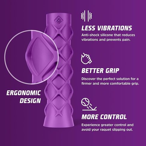 SolidGrip Padel Grip - Padel Racket Hand Grip for Handle - Better Grip, Shock Reduction, More Control - Padel Accessories Silicone Grip - Works with Any Overgrip in Saudi Arabia